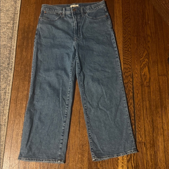 Madewell Blue Denim, Wide Leg Vintage Crop Jean - Picture 2 of 6